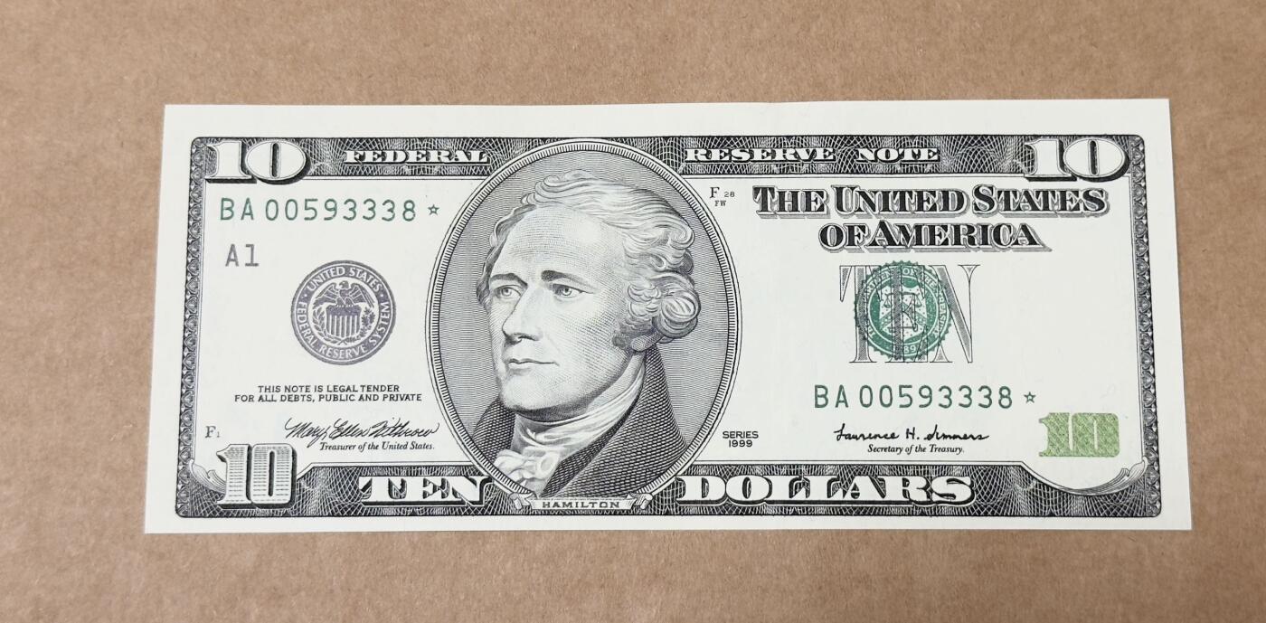 【礼羽收藏】🌏世界钱币拍卖第130期 99年首发黑白大头10美元补号无4.7豹子身尾8全新unc品相