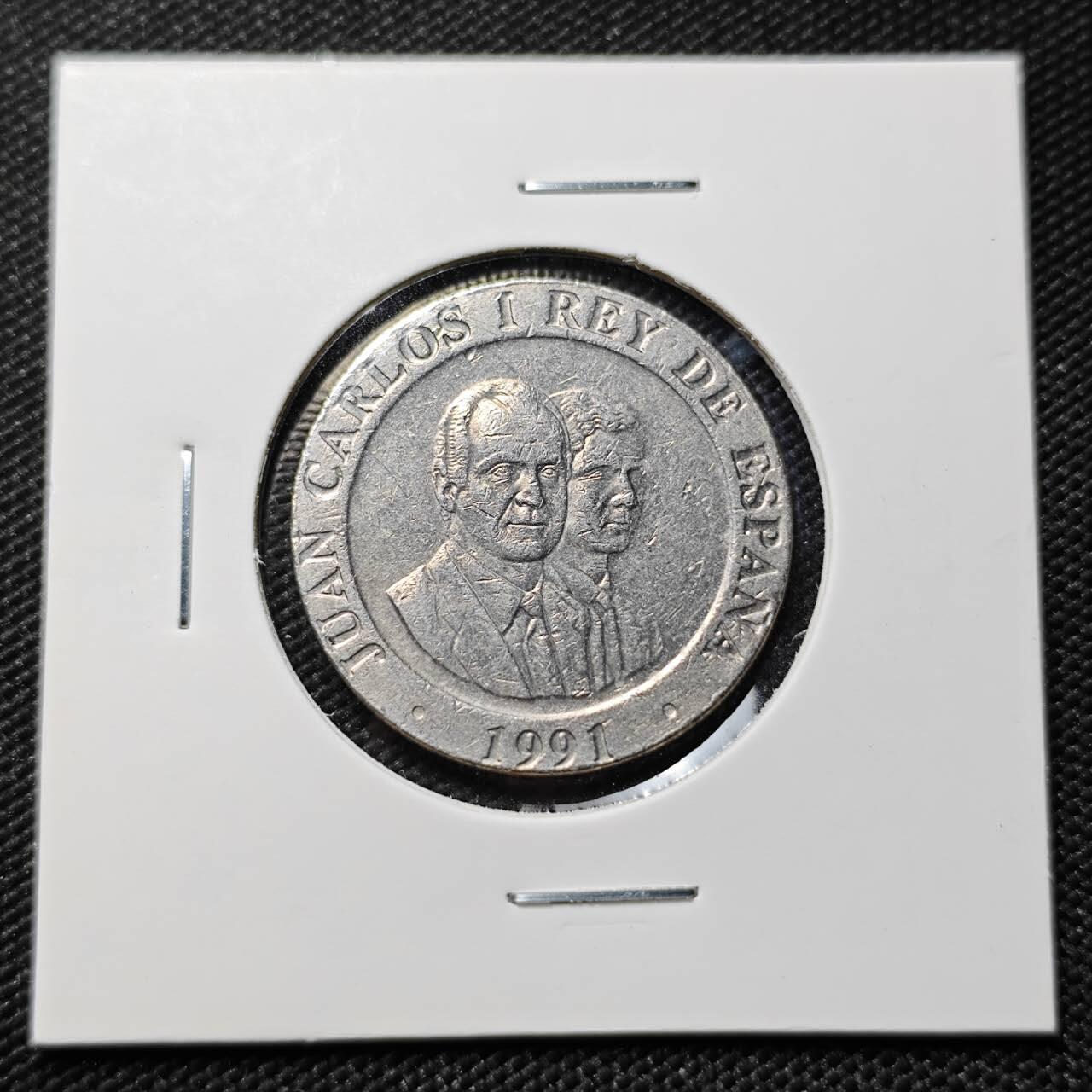 KK钱币收藏小铺  第406期 2月预留时间 周末发货  西班牙200比塞塔纪念币