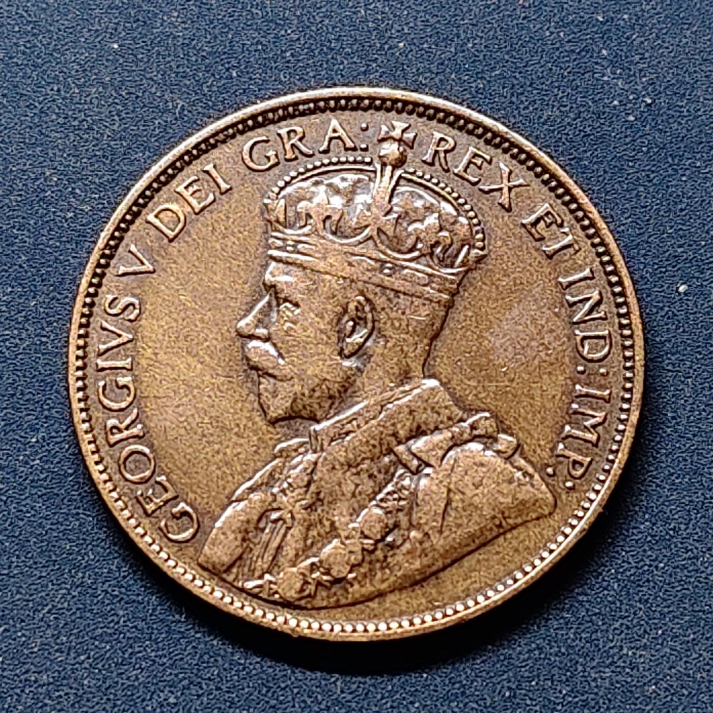 【全场包邮】纯粹捡漏拍514场 加拿大1912年乔治五世1分铜币