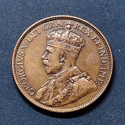 【全场包邮】纯粹捡漏拍514场 - 加拿大1912年乔治五世1分铜币