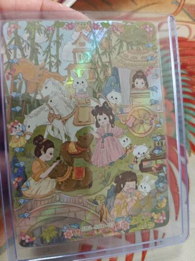 寸草不生拍卖 蛇年第一期 - 万漫社 离家的国宝  画师印签 后面带国宝介绍 鎏金银牛首车饰