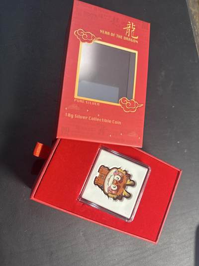 ❤️【币观天下】❤️ 第346期钱币拍卖场- 2026.3.27周五晚上6点半场 长期征集拍品  - 纽埃2024年生肖龙年异形彩色银币