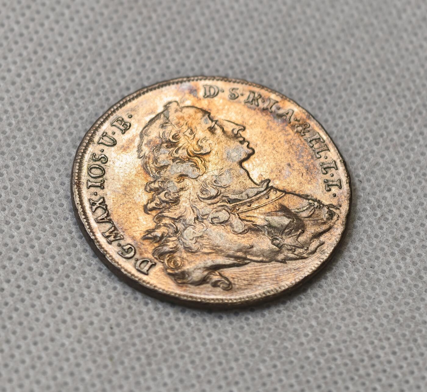 甄臻铺-世界币章拍卖（第56期），送拍享返佣金等优惠多多 德国 1753年 巴伐利亚圣母抱婴 半泰勒 较少见的圣母抱婴辅币 早期年份