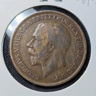 KK钱币收藏小铺  第406期 2月预留时间 周末发货 -  1920英国1便士铜币