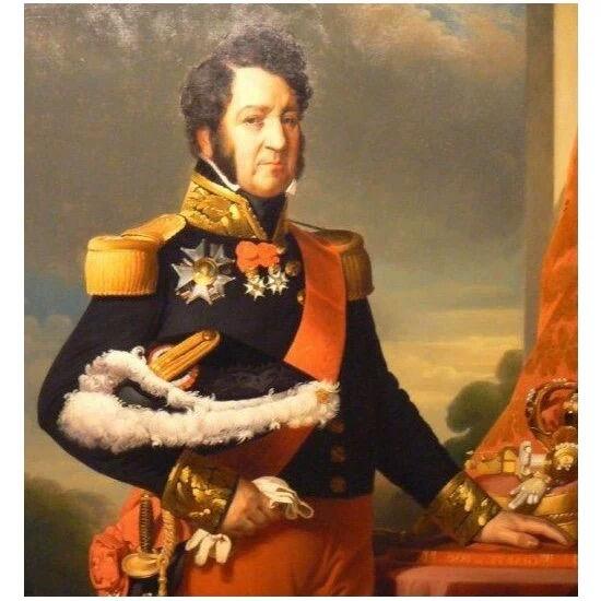 【银】法国1842年 菲利普一世高浮雕精制银章 18MM 4克