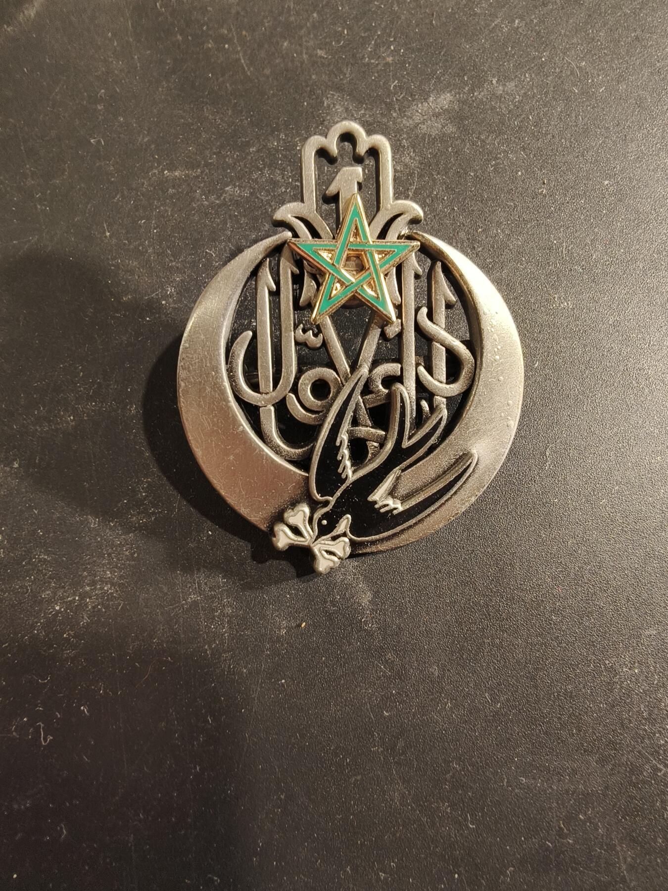 老王徽章第189期 法国陆军第1轻步兵团证章    该团是一支拥有悠久传统的部队，其历史可以追溯到由北非殖民地（如阿尔及利亚、突尼斯和摩洛哥）士兵组成的法国殖民部队