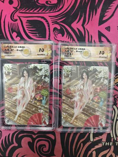 寸草不生拍卖 蛇年第一期 - 燎原三国 刷子 大乔 原画 异画 一组  浮雕折光 10G 10P