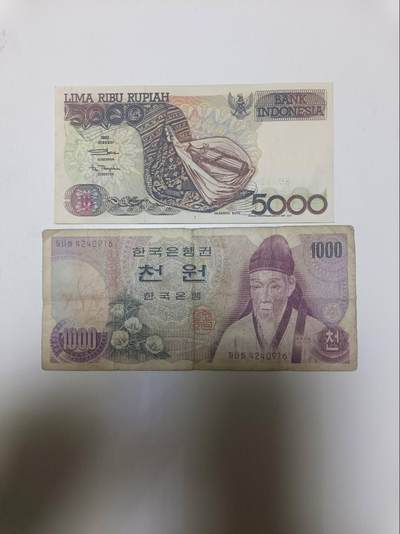 【20260328】非全新纸币和硬币第350场 - 亚洲国家2张纸币
