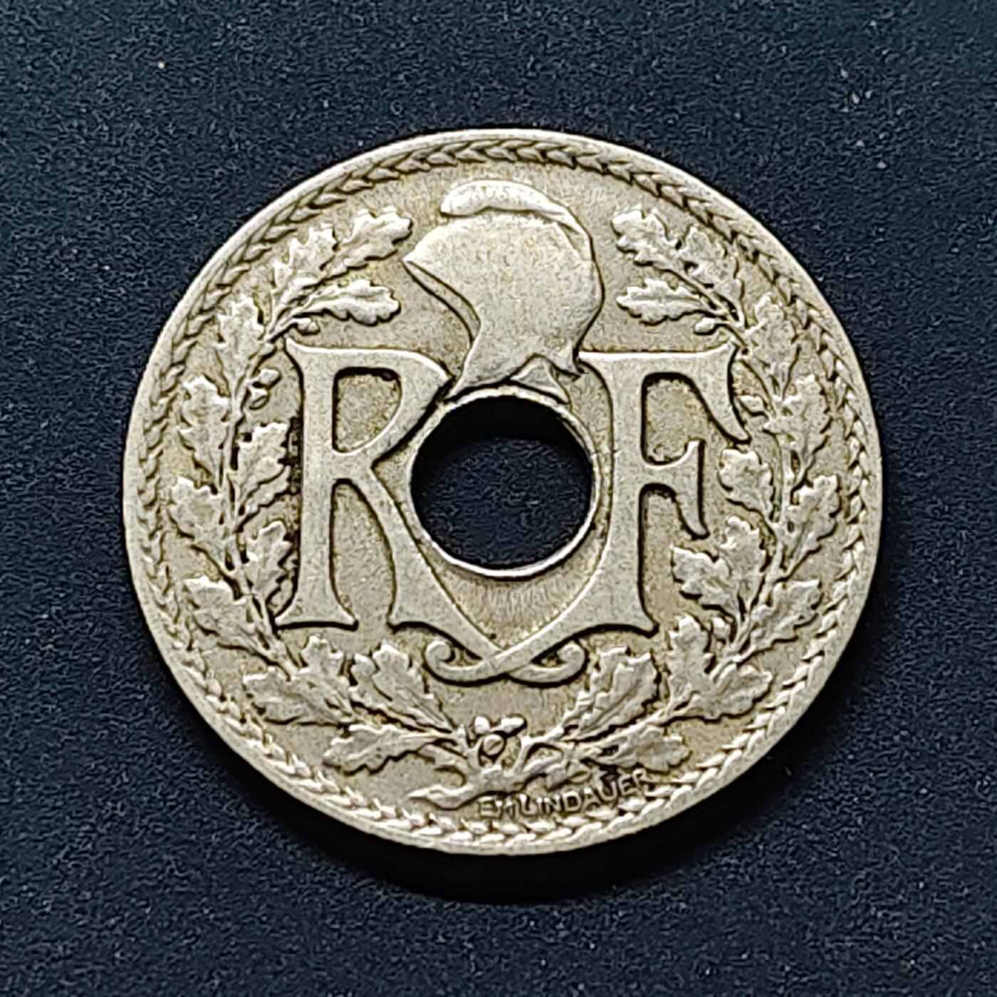 【全场包邮】纯粹捡漏拍514场 法国1917年25分中孔币