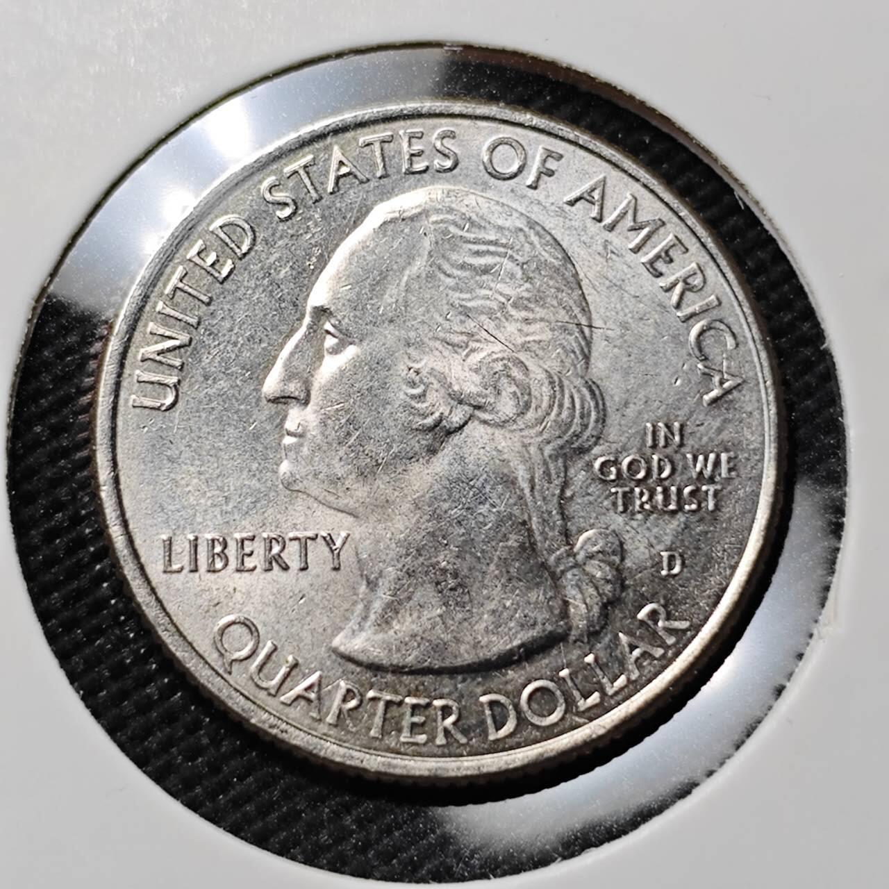 KK钱币收藏小铺  第406期 2月预留时间 周末发货  2021美国25分纪念币