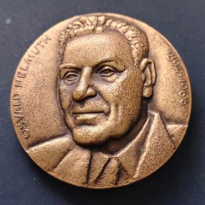 【全场包邮】纯粹捡漏拍515场 - 【铜章】丹麦演员奥斯瓦尔德·赫尔穆特70毫米纪念大铜章