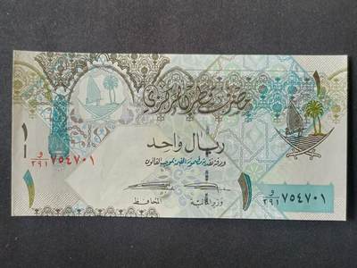 【游宝拍卖】丙午马年第15期 - 卡塔尔-1里亚尔【2017年 全新UNC】