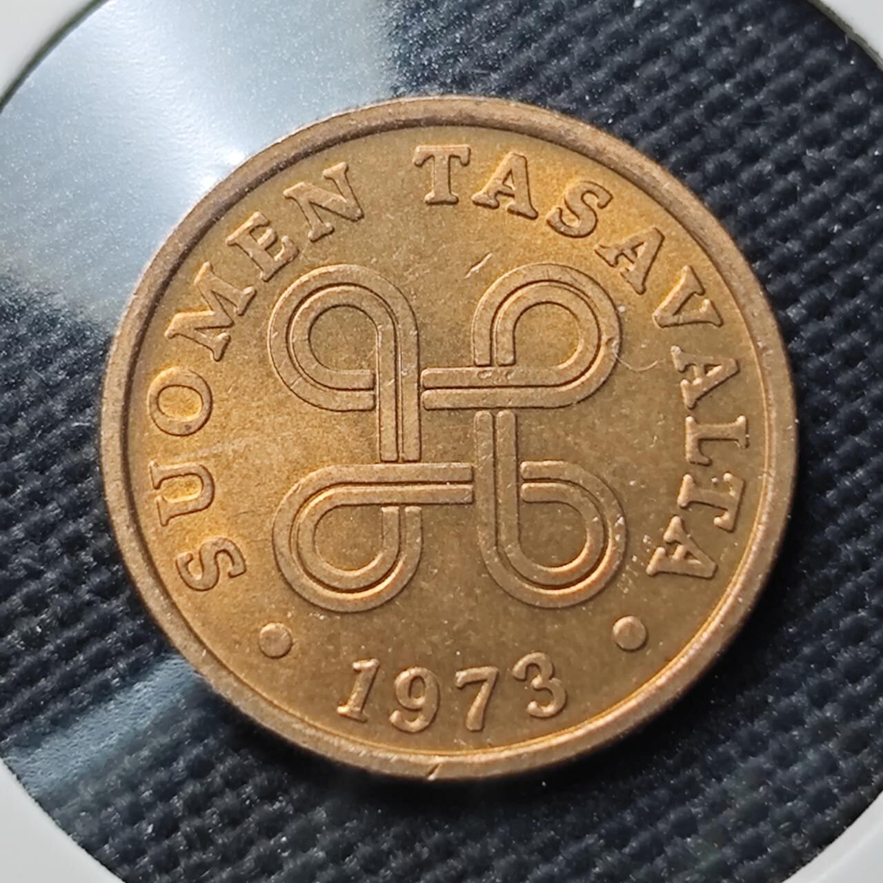 KK钱币收藏小铺  第406期 2月预留时间 周末发货  1973芬兰5芬尼铜币 好品