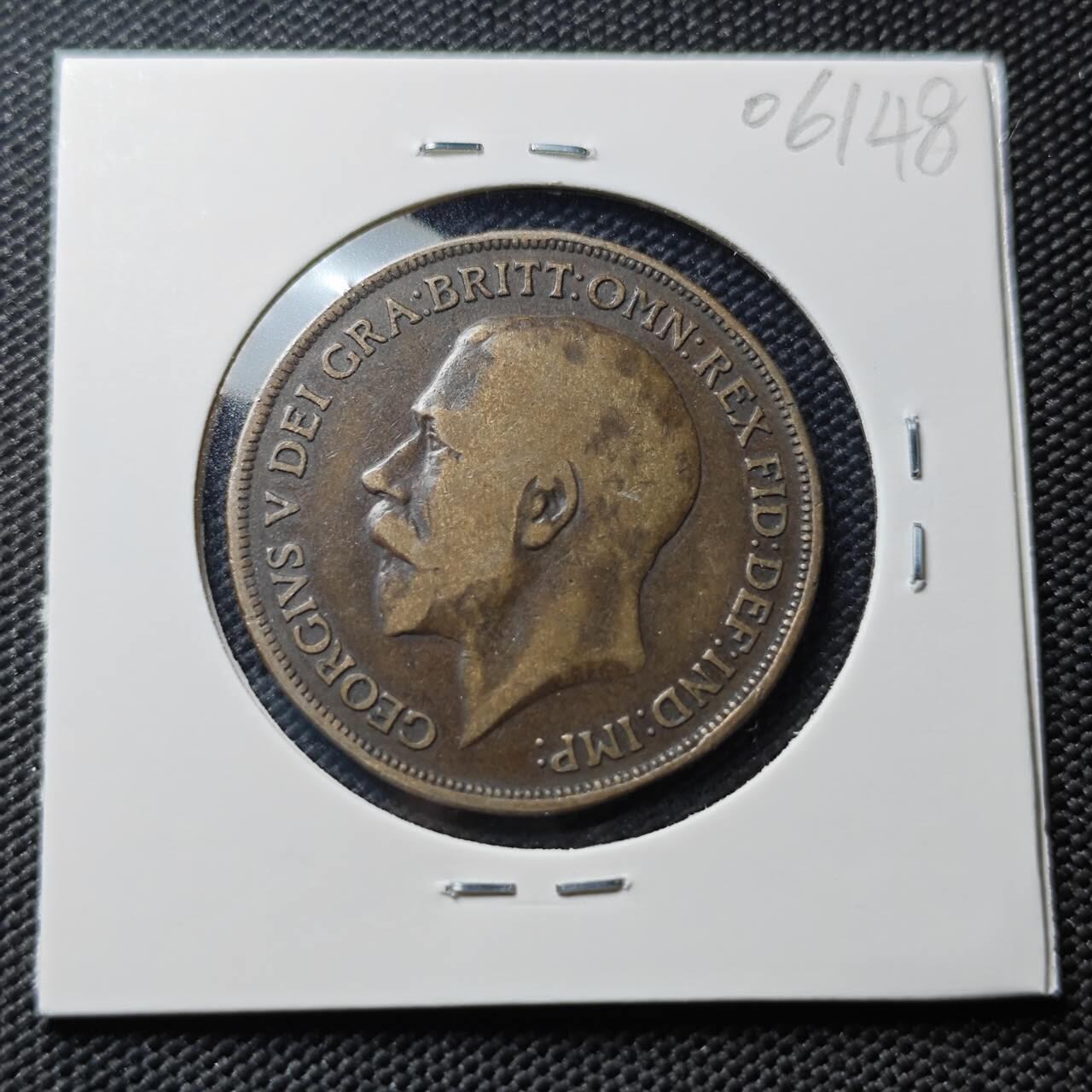 KK钱币收藏小铺  第406期 2月预留时间 周末发货  1917英国1便士铜币