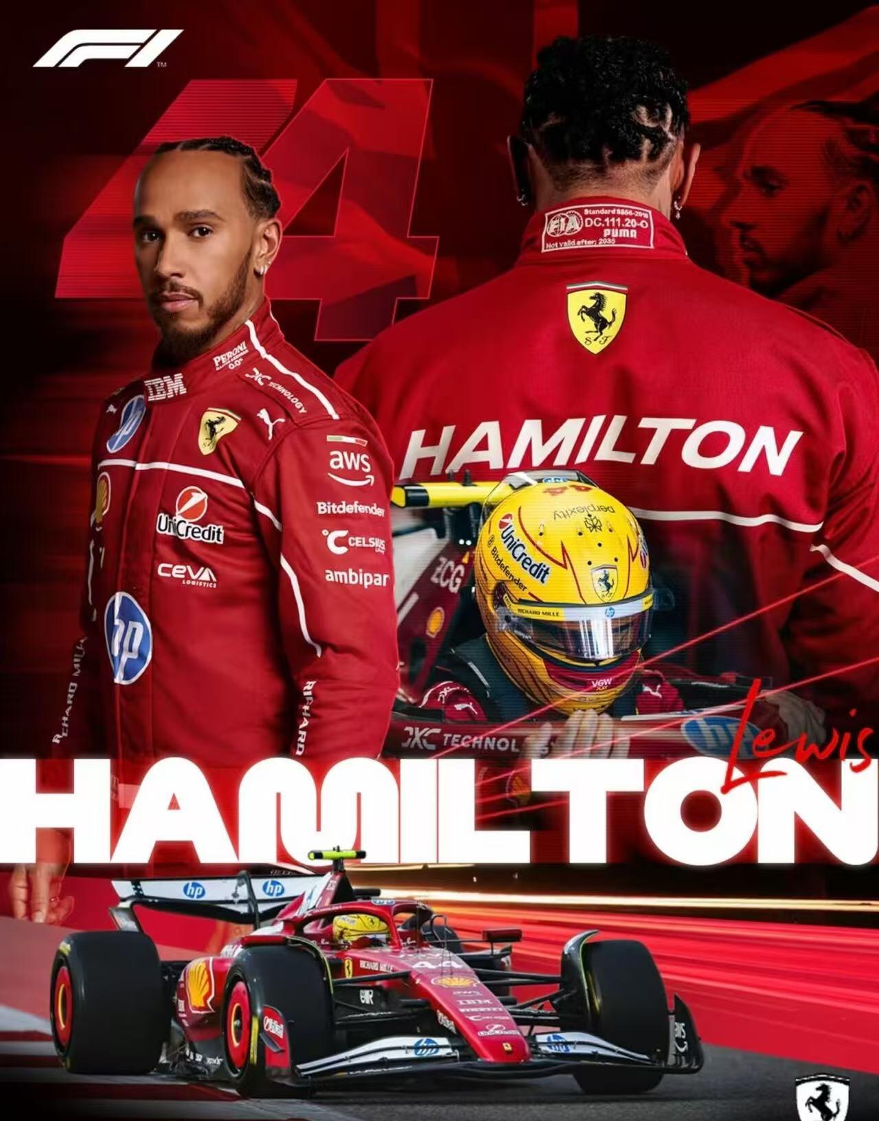 零元拍：F1七冠王刘易斯·汉密尔顿亲笔签名法拉利车队2026赛季44号车手PE车手帽，PUMA出品。极其难得的签了自己赛车的44号以及祝福语Best Wishes和2026年份，签于2026赛季F1中国上海大奖赛！