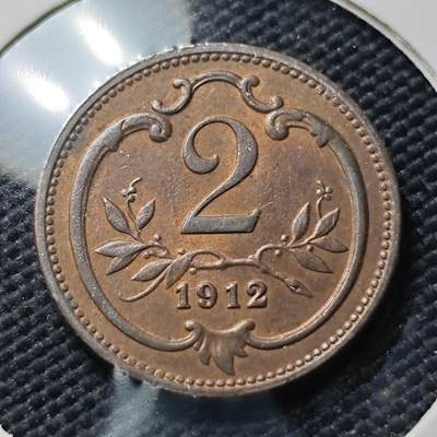 KK钱币收藏小铺  第406期 2月预留时间 周末发货 -  1912奥地利2格罗申铜币 好品
