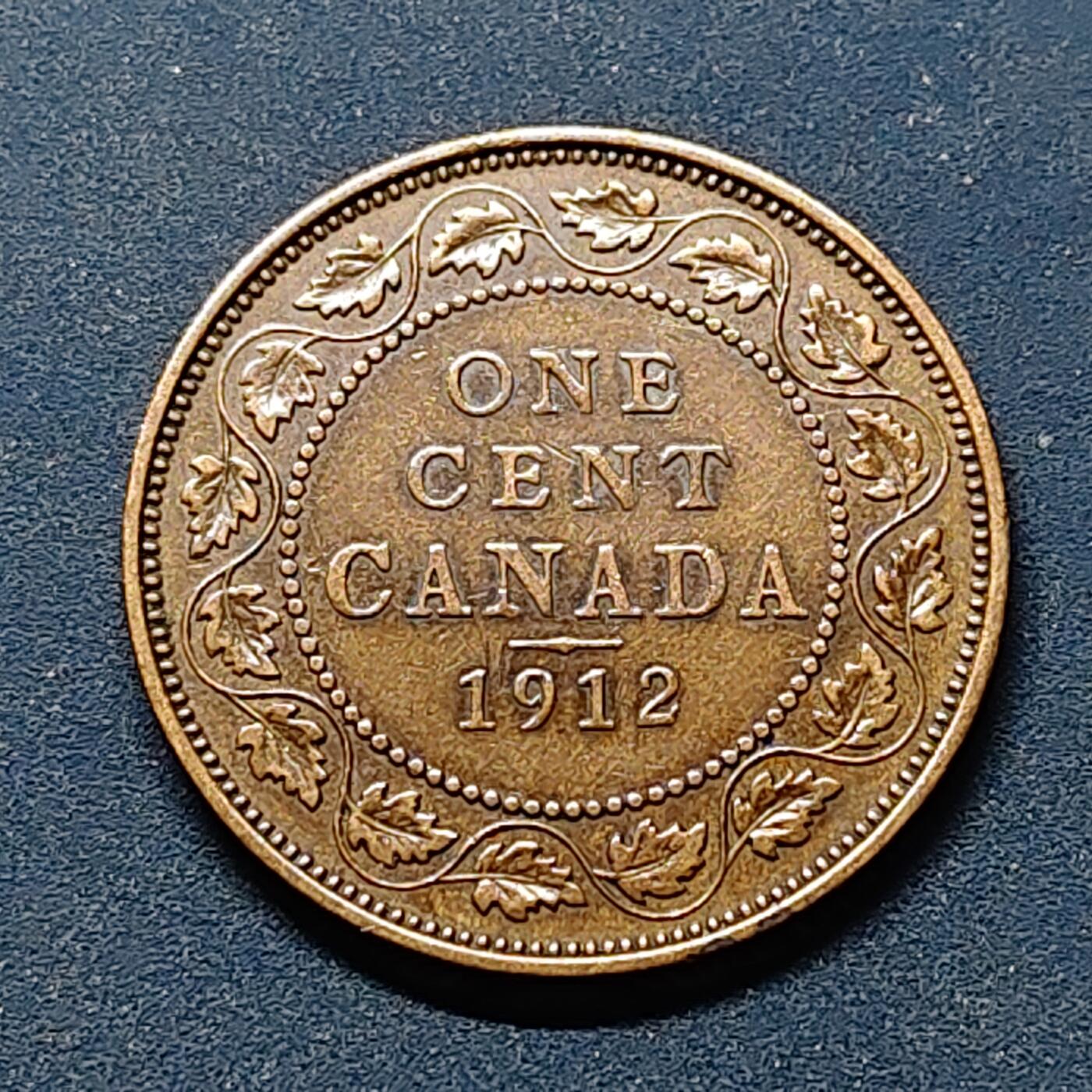 【全场包邮】纯粹捡漏拍514场 加拿大1912年乔治五世1分铜币