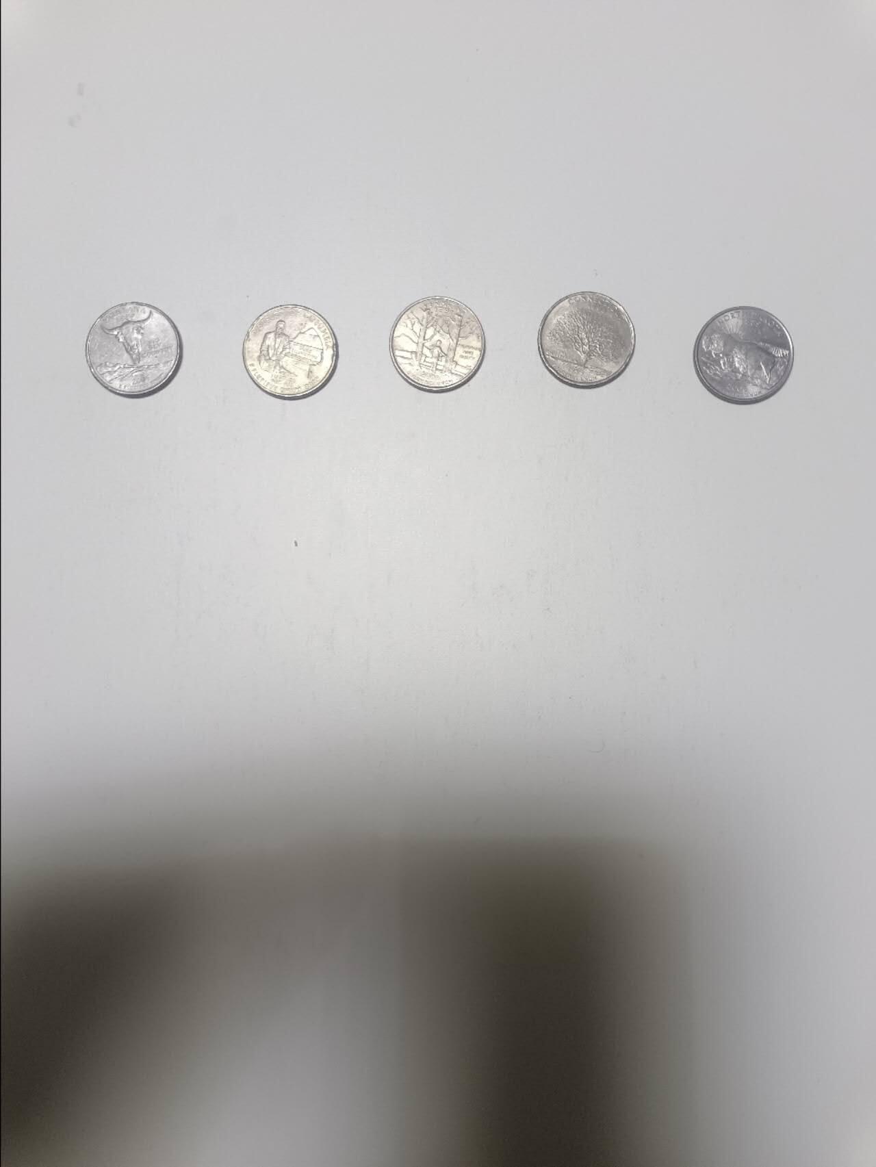 【20260328】非全新纸币和硬币第350场 美国5枚硬币