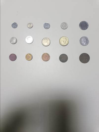 【20260328】非全新纸币和硬币第350场 - 欧洲国家15枚硬币