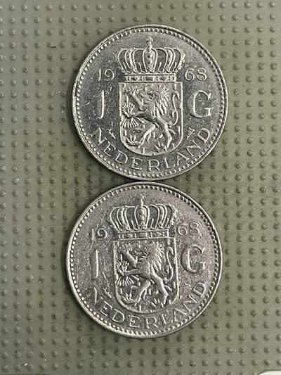 2026年第38场各国散币拍卖（总第188场） - 荷兰1968年1盾2枚