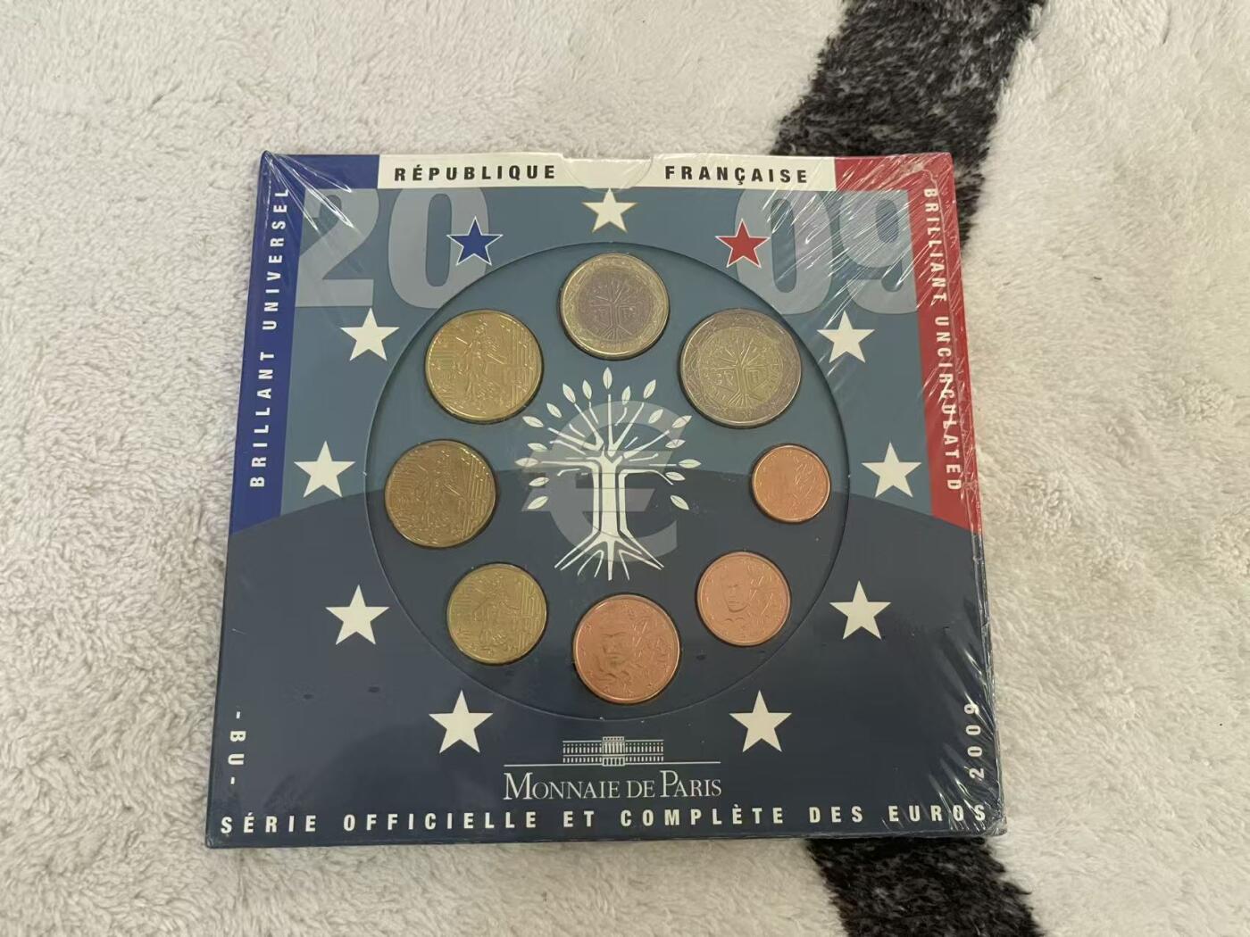 ❤️【币观天下】❤️ 第346期钱币拍卖场- 2026.3.27周五晚上6点半场 长期征集拍品  法国2009年官方原装套币 塑封未拆