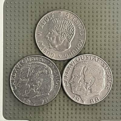 2026年第38场各国散币拍卖（总第188场） - 瑞典1克朗3枚