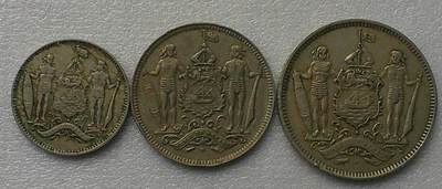 英属北婆罗洲1903-1904年3枚套 镍币 - 英属北婆罗洲1903-1904年3枚套 镍币