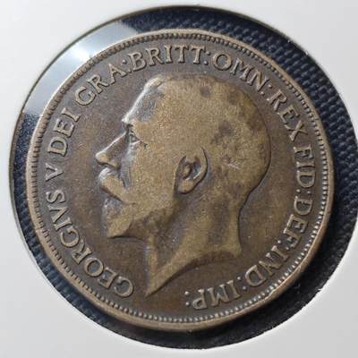 KK钱币收藏小铺  第406期 2月预留时间 周末发货 -  1917英国1便士铜币