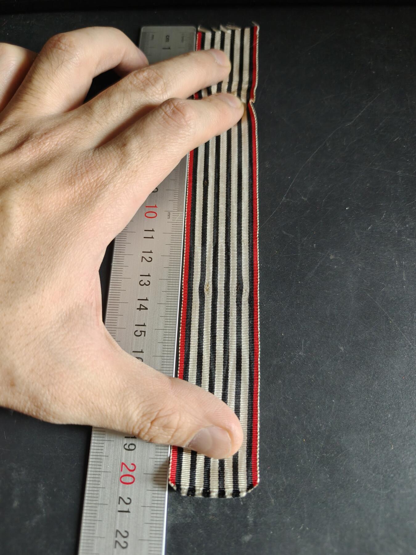 老王徽章第189期 德国一战普鲁士战功辅助奖章绶带       20.5cm