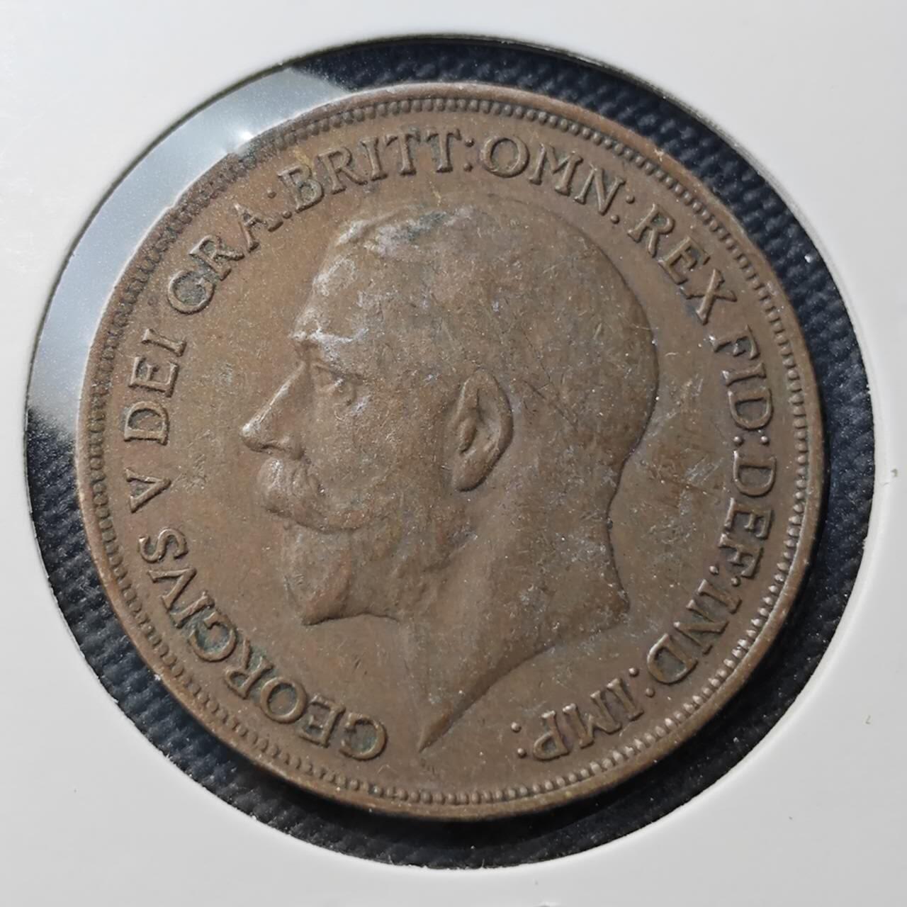 KK钱币收藏小铺  第406期 2月预留时间 周末发货 1916英国1便士铜币  