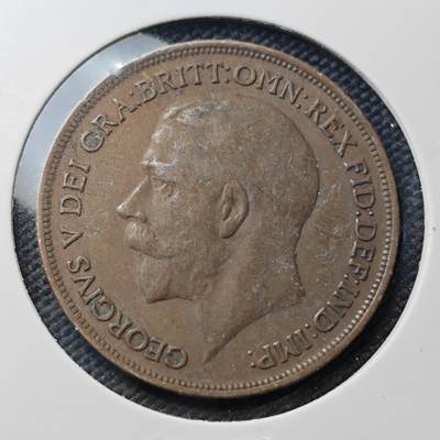 KK钱币收藏小铺  第406期 2月预留时间 周末发货 - 1916英国1便士铜币  