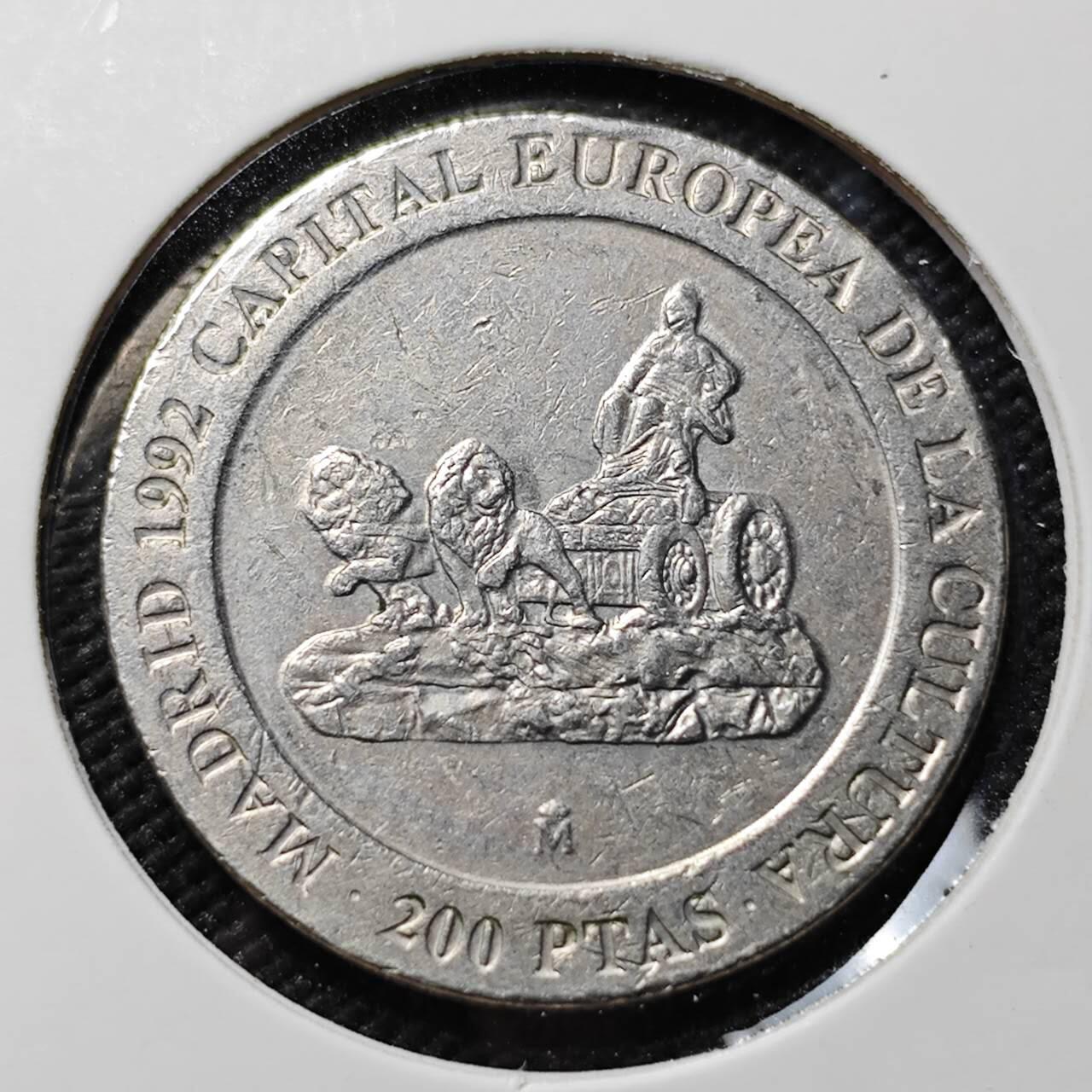 KK钱币收藏小铺  第406期 2月预留时间 周末发货  西班牙200比塞塔纪念币