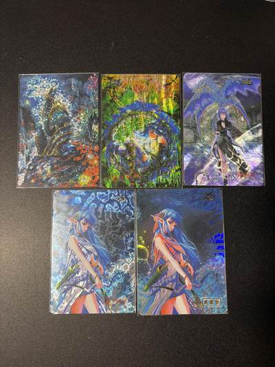 NO.28 好又多金牌大场，每周一站式配齐，方便凑单！（周6晚9点截拍，卖家送拍0抽成！） - 白花恋诗卡牌 雷狼龙+伊苏特卡3张+伊苏彩闪 共5张