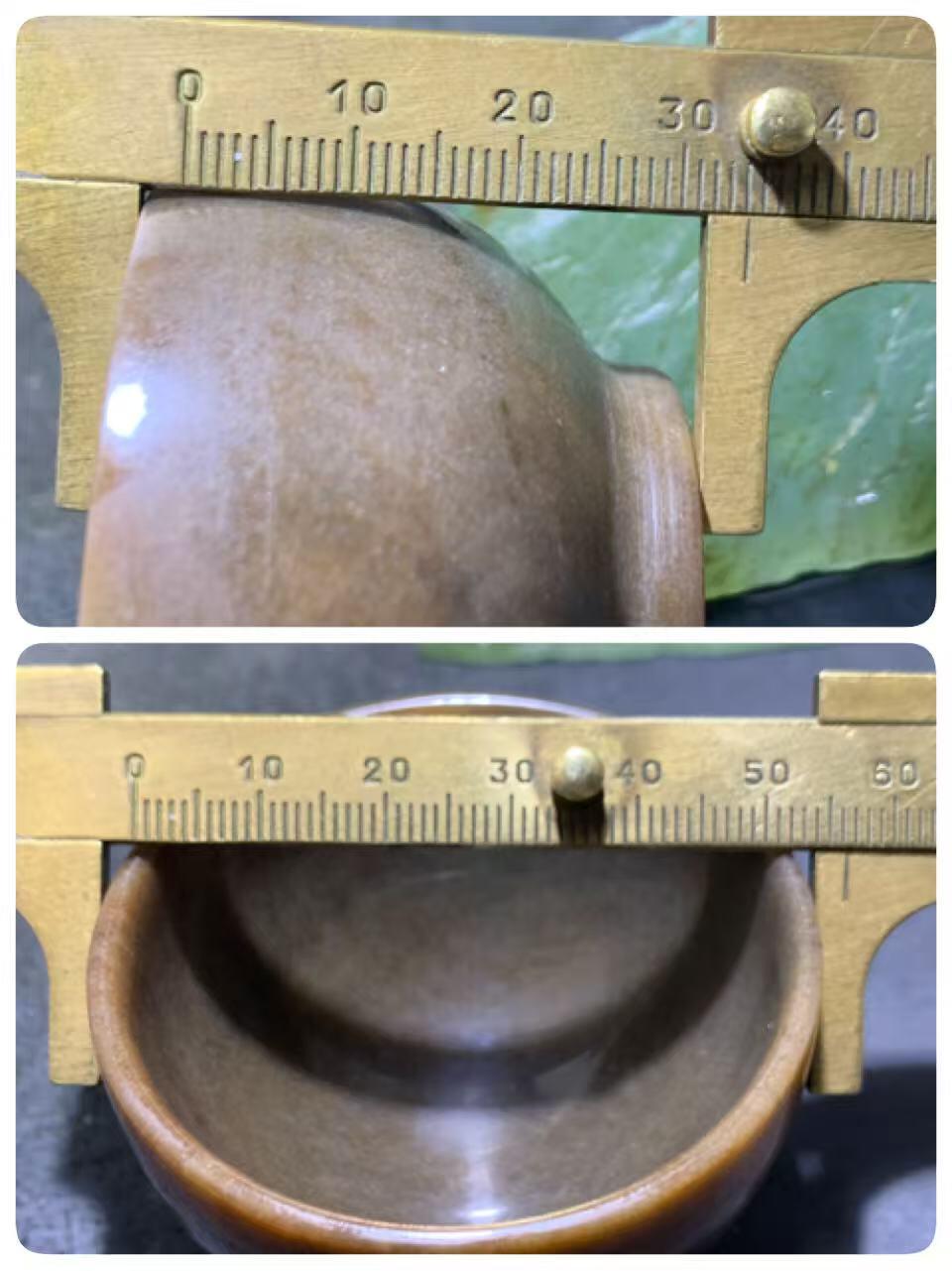 精美天然缅甸树化玉（木化玉）手工打磨小碗一个！