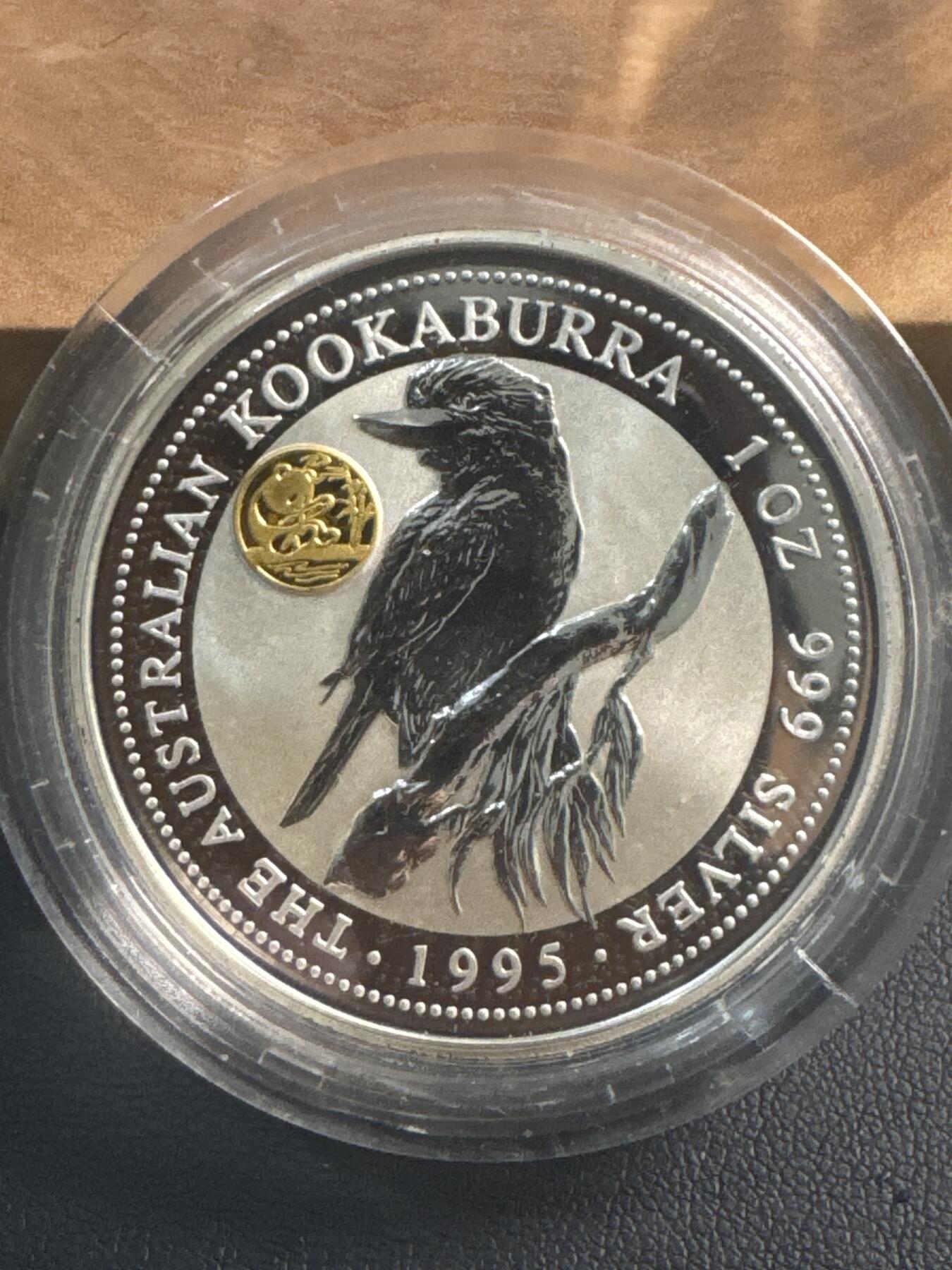 ❤️【币观天下】❤️ 第346期钱币拍卖场- 2026.3.27周五晚上6点半场 长期征集拍品  1995年澳大利亚1盎司镶金翠鸟银币