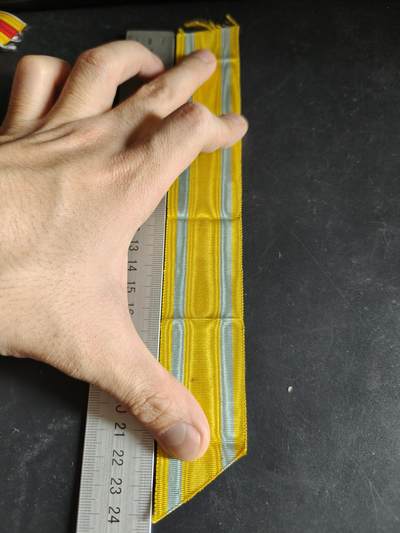 老王徽章第189期 - 德国一战萨克森王国腓特烈·奥古斯特奖章绶带      24cm