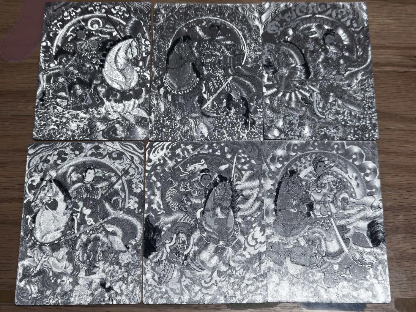 阳大大卡牌拍卖第106期（持续收拍品，周五晚上九点截拍，进群福利早知道） 星宿文创冯涛老师绘扈赏元辰十二生肖前六鼠牛虎兔龙蛇银色粗闪6张稀有