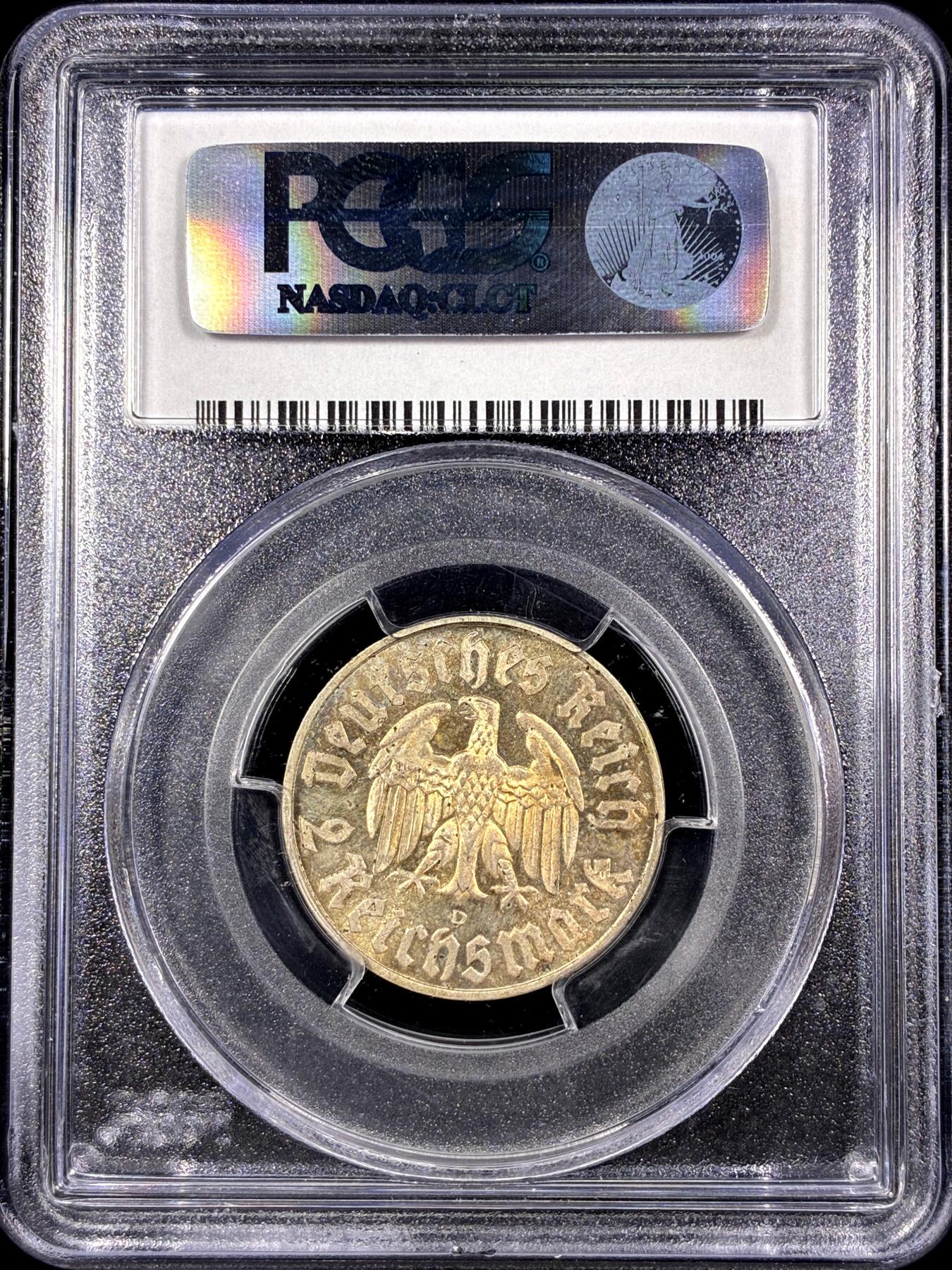 【雨安】【直播拍卖】【第0130期-评级币章】2026-03-28 周六 19:30 (金价981.33, 银价17.11) [评级德国] Germany 德国 第三帝国 2马克 1933年 马丁路德  PCGS-MS64