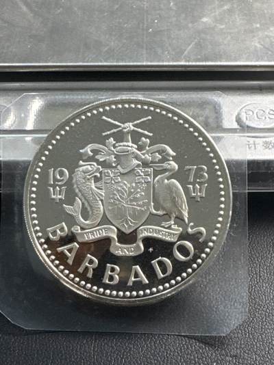 ❤️【币观天下】❤️ 第346期钱币拍卖场- 2026.3.27周五晚上6点半场 长期征集拍品  - 1973 巴巴多斯独立 5元大银币【精制】银币