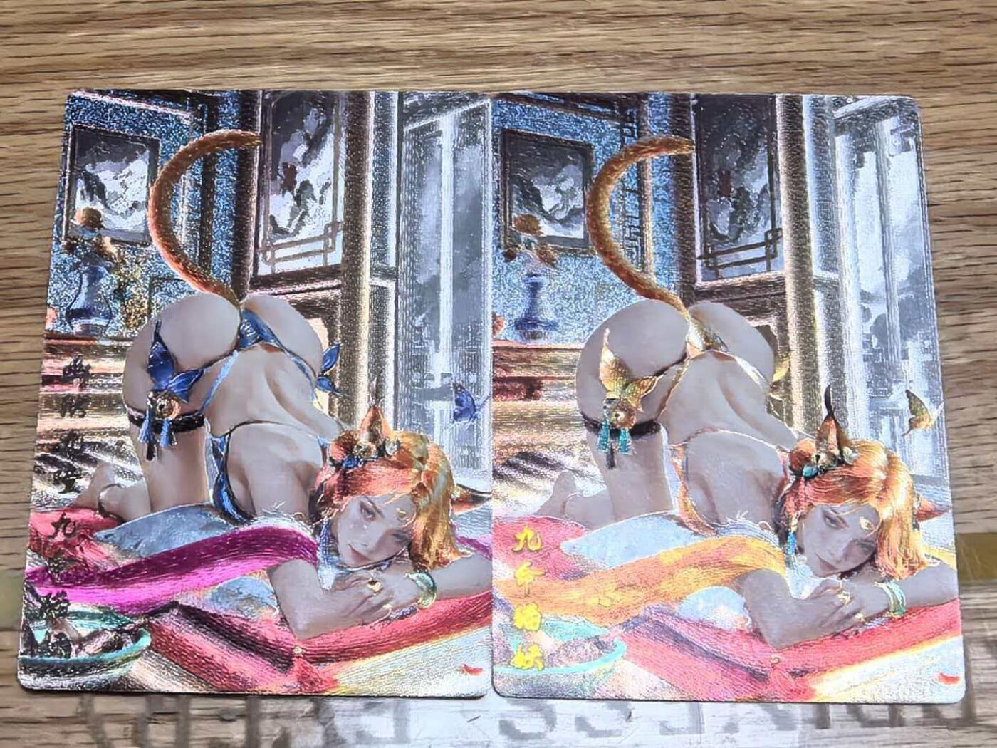 阳大大卡牌拍卖第106期（持续收拍品，周五晚上九点截拍，进群福利早知道） 奇点最新一弹灵魅仙踪九命猫妖画师澜釉子原色异色一对