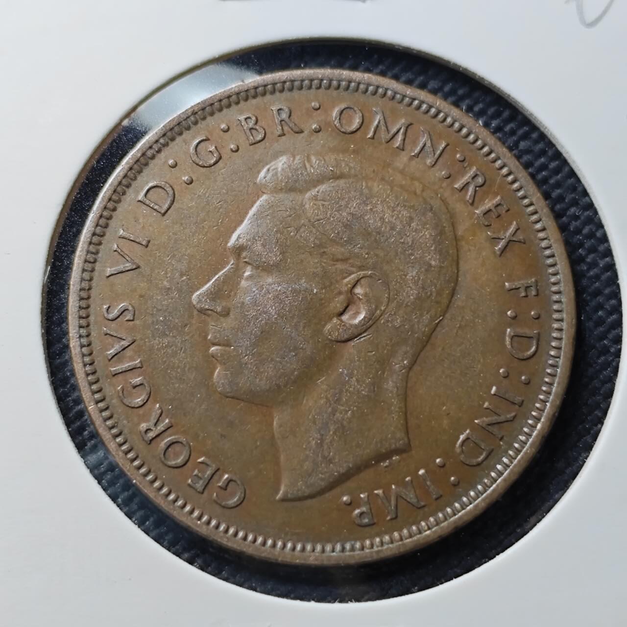 KK钱币收藏小铺  第406期 2月预留时间 周末发货  1938英国1便士铜币