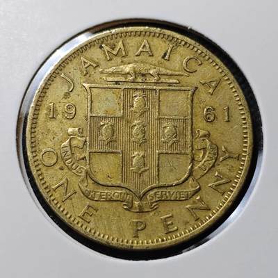 KK钱币收藏小铺  第406期 2月预留时间 周末发货 -  1961英属牙买加1便士铜币