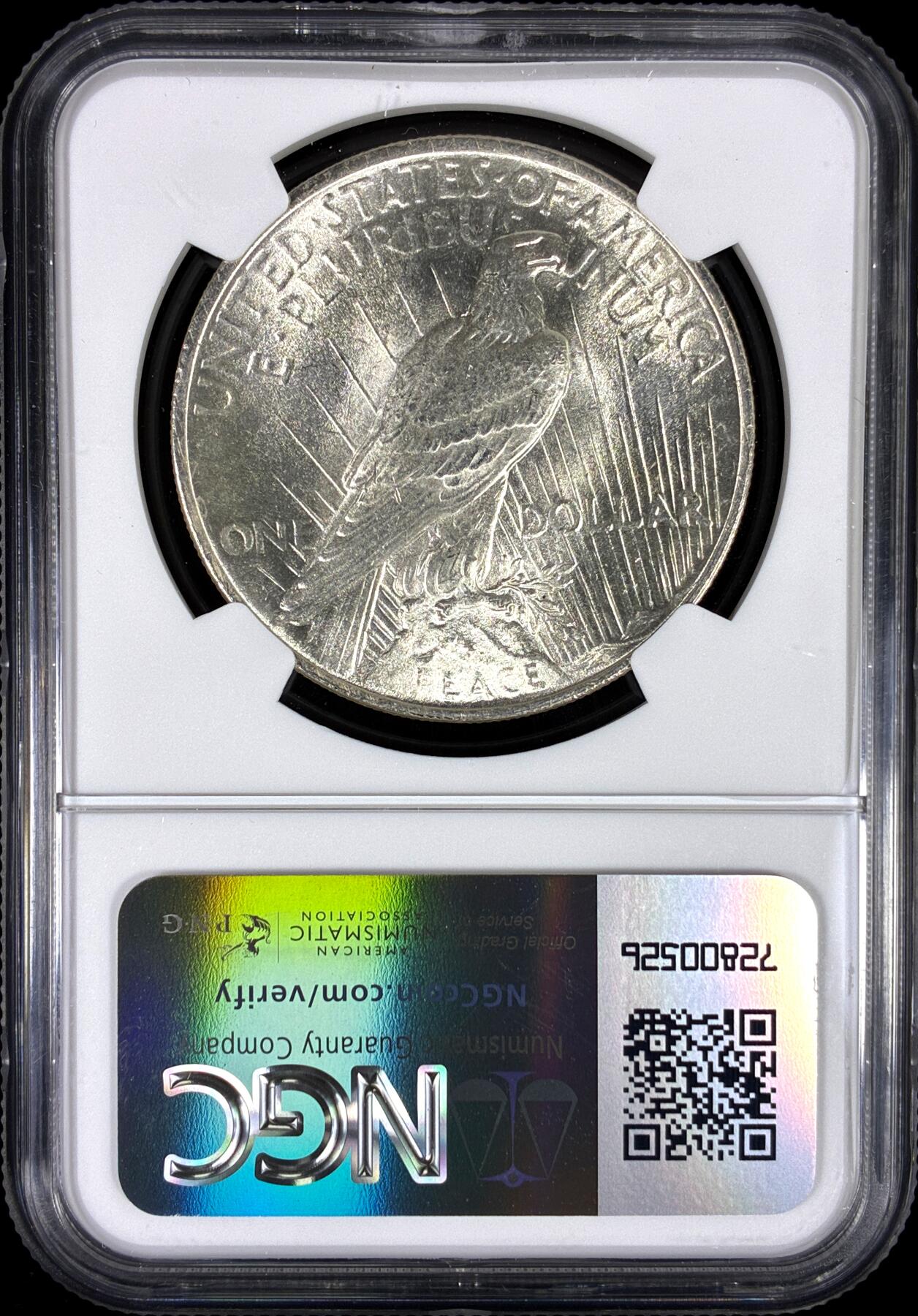 【雨安】【直播拍卖】【第0130期-评级币章】2026-03-28 周六 19:30 (金价981.33, 银价17.11) [评级美洲] USA 美国 1美元 (1921-1935) 和平鸽 1924年  NGC-MS63