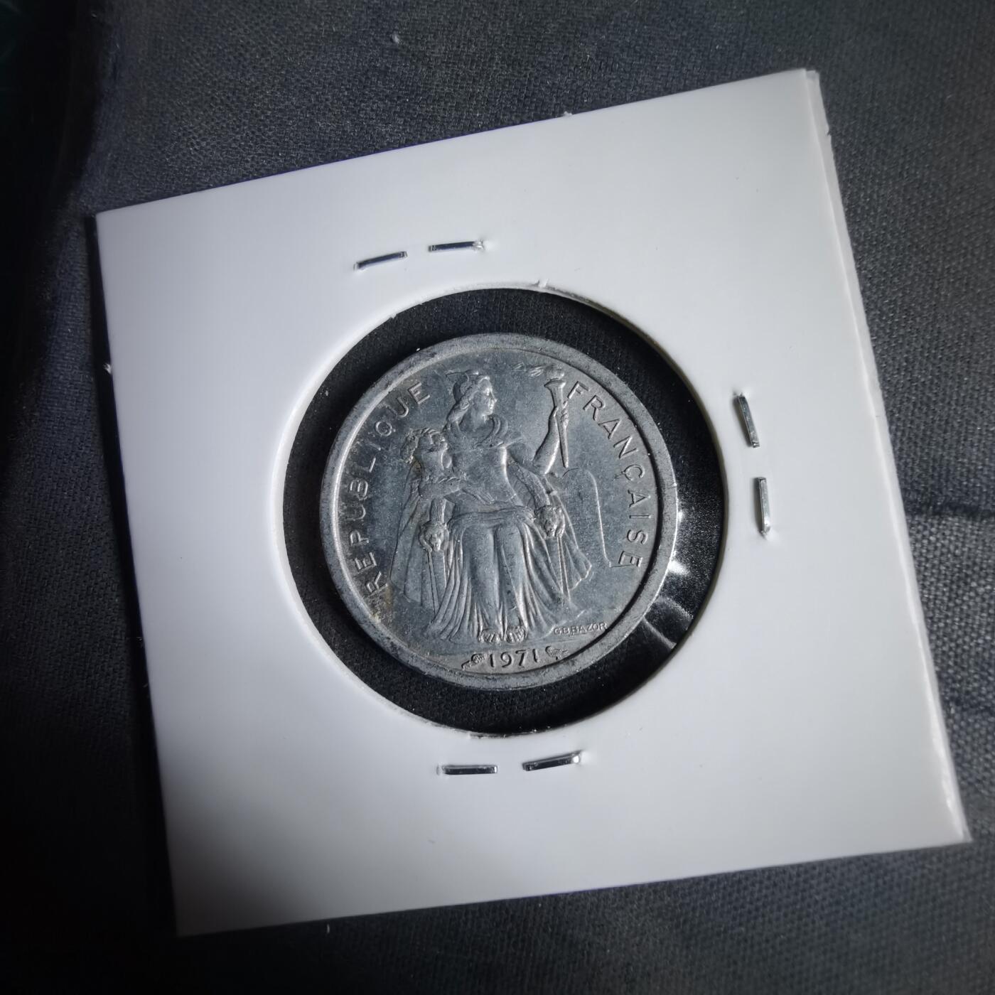 沼泽如烟--第1031场 法属新喀里多尼亚1971年1法郎