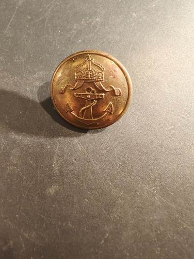 老王徽章第189期 - 一战德国海军军官铜扣    直径23mm