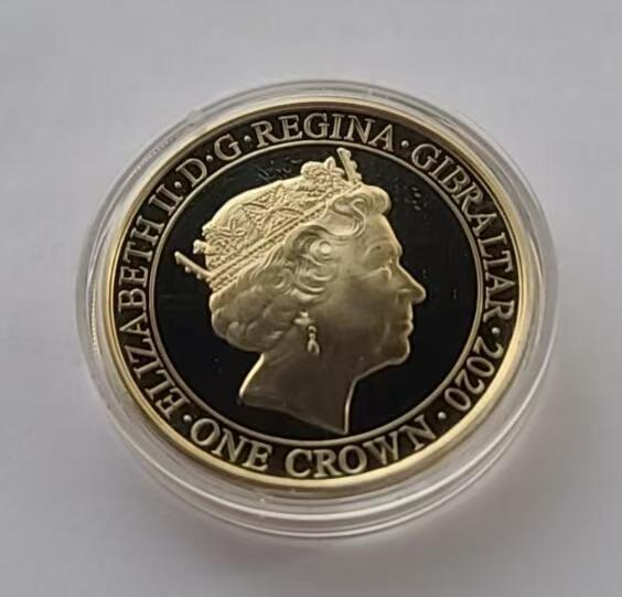 ❤️【币观天下】❤️ 第346期钱币拍卖场- 2026.3.27周五晚上6点半场 长期征集拍品  直布罗陀2020年丘吉尔高浮雕镀金大铜币1