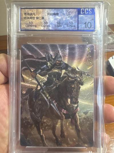 月落卡牌大清仓第7期 - 苍海承风   风起隋唐   恶来再世裴仁基   十星满分粗闪评级卡