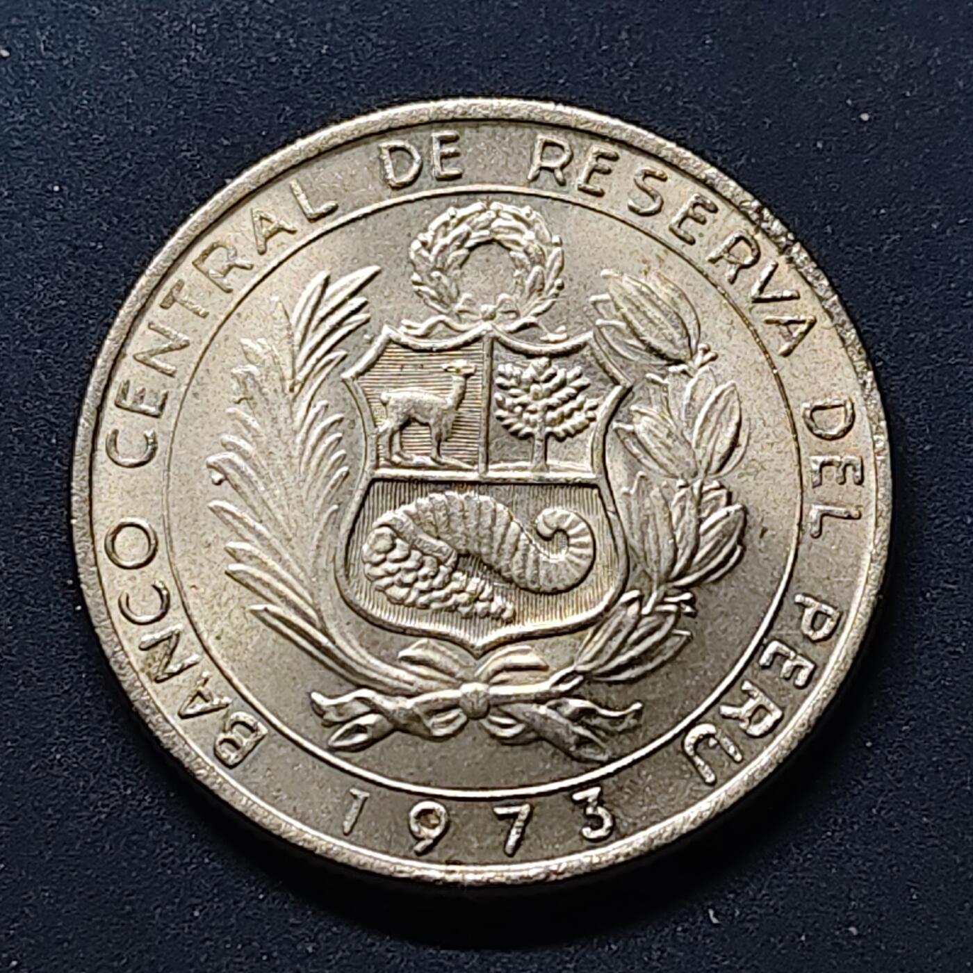 【全场包邮】纯粹捡漏拍514场 秘鲁1973年10索尔-图帕克·阿马鲁二世