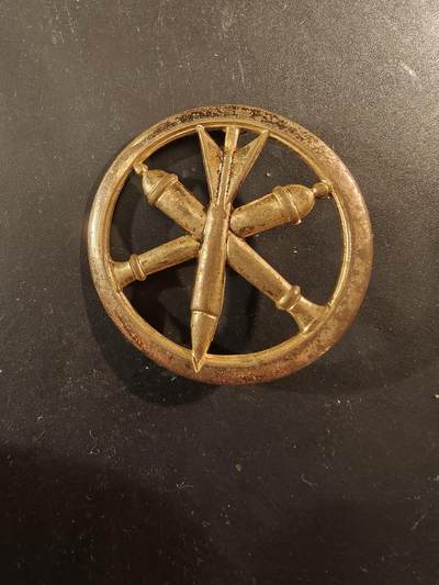 老王徽章第189期 - 法国炮兵贝雷帽徽   金色