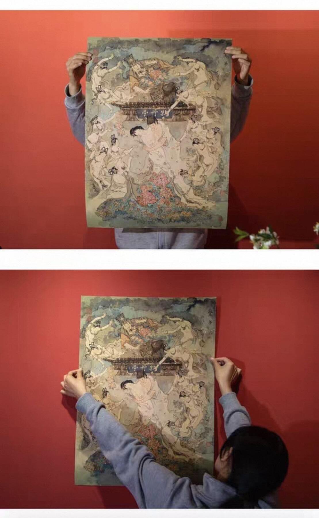 阳大大卡牌拍卖第106期（持续收拍品，周五晚上九点截拍，进群福利早知道） 【巨幅海报】戴敦邦宋诗词周边《牡丹亭-惊梦》巨幅海报*1+《满江红-岳飞》巨幅海报*1，海报筒发货，一套2张